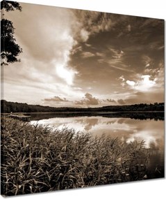 Våszonkép 50x50 Sephia Tåjkép Tó