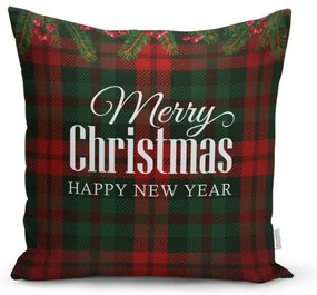 Tartan Christmas 4 db karácsonyi párnahuzat és asztali futó szett - Minimalist Cushion Covers
