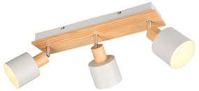 Fehér-natúr színű spotlámpa ø 9 cm Shanti – Trio