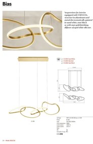 Redo 01-2594 - LED fényerőszabályozható kábeles csillár BIAS LED/87,4W/230V 3000K fehér