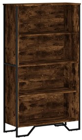 füstös tölgy színű szerelt fa könyvszekrény 80 x 31 x 137,5 cm