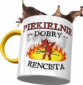 Sárga Bögre Nyugdíjasoknak Pokolian Jó Nyugdíjas Nyomtatott Fotóval