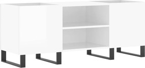 vidaXL magasfényű fehér szerelt fa hanglemezszekrény 121x38x48 cm