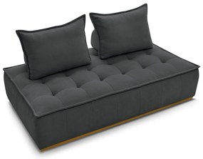 Sötétszürke zsenília kanapé 175 cm Elisa – Bobochic Paris