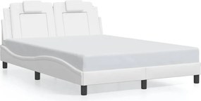 vidaXL fehér műbőr ágykeret Viana matrac nélkül 140x190 cm