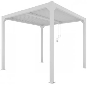 LUXE pergola 4x4m fehér LED világítással