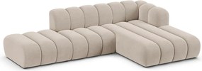 Bézs sarokkanapé (jobb oldali) Lupine – Micadoni Home