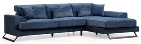 Kék sarokkanapé (jobb oldali) Frido – Balcab Home