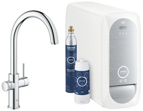 Mosogató csaptelep Grohe Blue Home leeresztőszeleppel króm 31455001