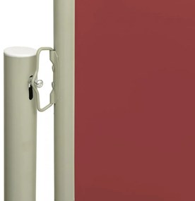piros behúzható oldalsó terasznapellenző 180 x 600 cm