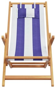 Kék és fehér eukaliptuszfa és szövet összecsukható strandszék