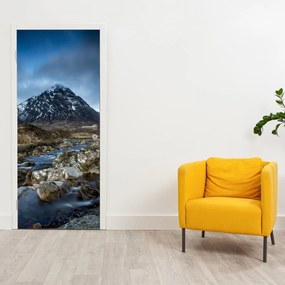 Fotótapéta ajtóra - Hegy és folyó (95x205cm)