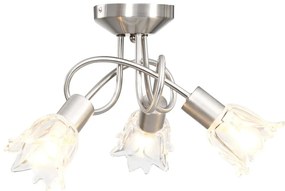 átlátszó üveg lámpaernyős mennyezeti lámpa 3 db E14-es izzóhoz