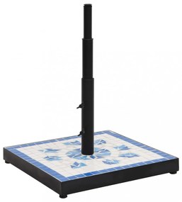 kék és fehér négyzet alakú napernyő talp 12 kg