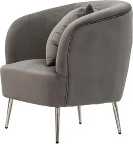 Szürke bársony fotel Silvery – Mauro Ferretti