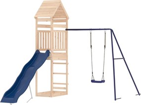 vidaXL tömör fenyőfa kültéri játszószett