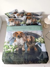 DOG 4 fotó ágynemű 140x200 cm 7 szett csomag Ágynemű mérete: 140x200 cm, A csomag tartalma: 7 Készletcsomagolás