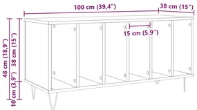 Rekord Szekrény Artiszán Tölgy 100x38x48 cm Művelt Fa