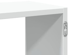 fehér szerelt fa fali polc 100 x 25 x 50 cm