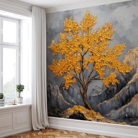 Fotótapéta - Arany fa a hegyekben (147x102 cm)