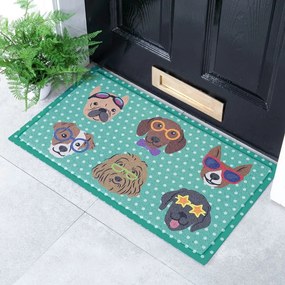 Lábtörlő 40x70 cm Dogs on Polka Dots – Artsy Doormats