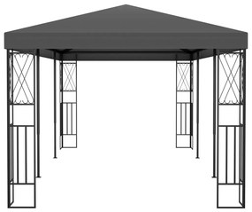 Antracitszürke szövetpavilon 3 x 6 m