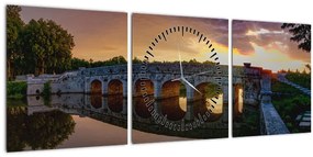 Híd képe (órával) (90x30 cm)