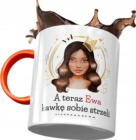 Narancssárga Bögre Éva Barátnő Feleség Ajándék Nyomtatott Fotóval