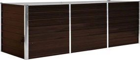 vidaXL barna horganyzott acél kerti magaságyás 240 x 80 x 77 cm