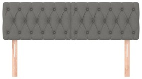 2 db sötétszürke szövet fejtámla 72 x 7 x 78/88 cm