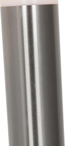 Modern kültéri kút lámpa acélból opállal 80 cm IP44 - Rox