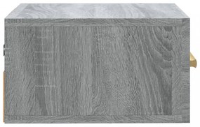 2 db szürke sonoma falra szerelhető éjjeliszekrény 35x35x20 cm