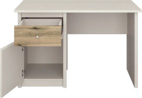 Univerzális PC-asztal, kasmír/evoke tölgy, KAROS 1D1S/120