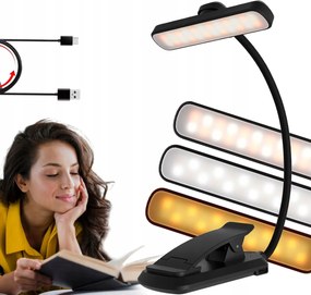 Könyvolvasó Lámpa Vezeték Nélküli Éjszakai Asztali Usb Klips 24LED