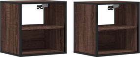 vidaXL 2db barna tölgy színű fali éjjeliszekrény 40 x 31 x 39,5 cm