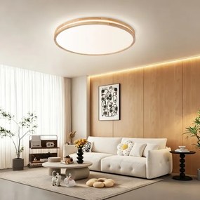 BRILAGI - Dimmelhető LED lámpatest MOLINA LED/100W/230V 3000-6000K tölgy átm. 80 cm +DO