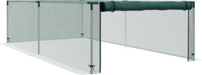 Outsunny Kertészeti Üvegház Paradicsom Növény Védő Hálós Roll-Up Ajtó HDPE, mérete 125L x 248W x 62.5H cm | Aosom