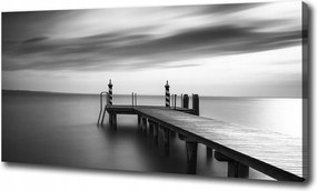 Vászonkép Móló a tóparton 100x70 cm