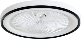 HOMCOM LED világítással ellátott mennyezeti ventilátor 48,5 W Visszafelé forgó DC motoros Csendes mennyezeti ventilátor távirányítóval 6 sebességgel I