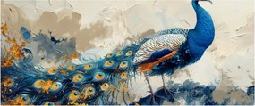 Kép - Páva, festmény (120x50 cm)