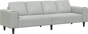 vidaXL Nappali Kanapé Világosszürke 250 x 77 x 76 cm