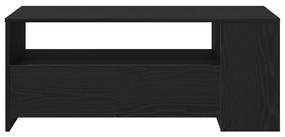 Fekete Tölgy Kávézó Asztal 102x55x43.5 cm Mérnöki Fából Készült