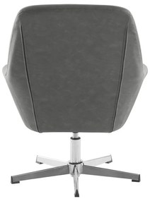 Szürke bőrutánzat fotel Naomi - Støraa