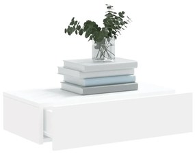 fehér TV-szekrény LED-lámpákkal 60x35x15,5 cm