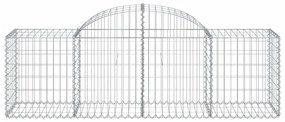 vidaXL 40 db íves horganyzott vas gabion kosár 200x50x60/80 cm