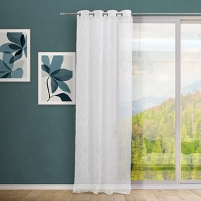 Fehér-ezüstszínű fényáteresztő függöny 140x260 cm Buds – Casa Selección