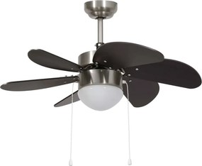 vidaXL sötétbarna mennyezeti ventilátor lámpával 76 cm