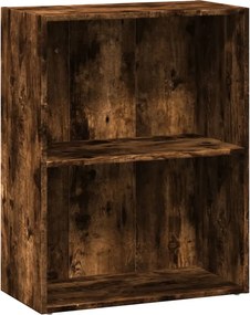 vidaXL füstös tölgy színű szerelt fa könyvespolc 60 x 30 x 77 cm