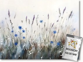 Fotótapéta Flizelina Természet Mező Rét Virágok Gabona Búzavirág 368x254 ragasztó