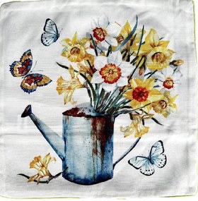 Dekoratív párnahuzat Virágos kanna 40x40cm